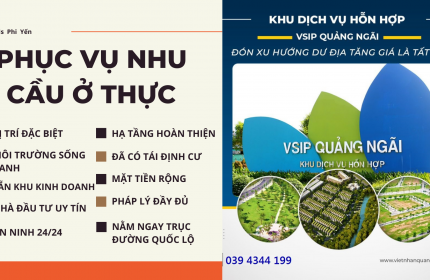 Bán đất vsip quảng ngãi nơi ở của các chuyên gia vsip quảng ngãi: giá chỉ 9xxtr 132m2